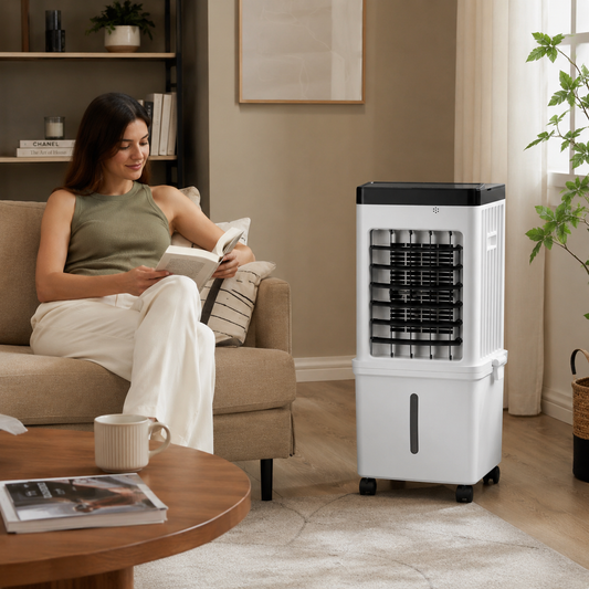 Portable Evaporative Cooling Fan with 12-Hour Timer