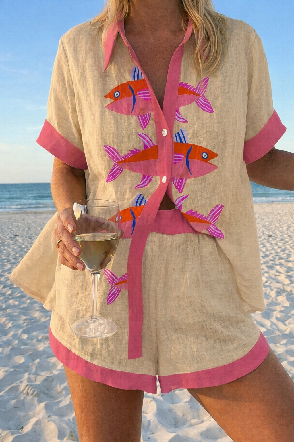 Women's Summer Two-Piece Matching Set | Shirt and Shorts