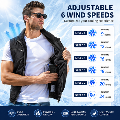 Cooling Vest with Dual Fans for Outdoor Work and Portable Heat Relief