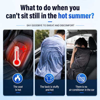 USB-Powered Cooling Fan for Car Seats, Adjustable Three-Speed Settings, Enhanced Ventilation Comfort