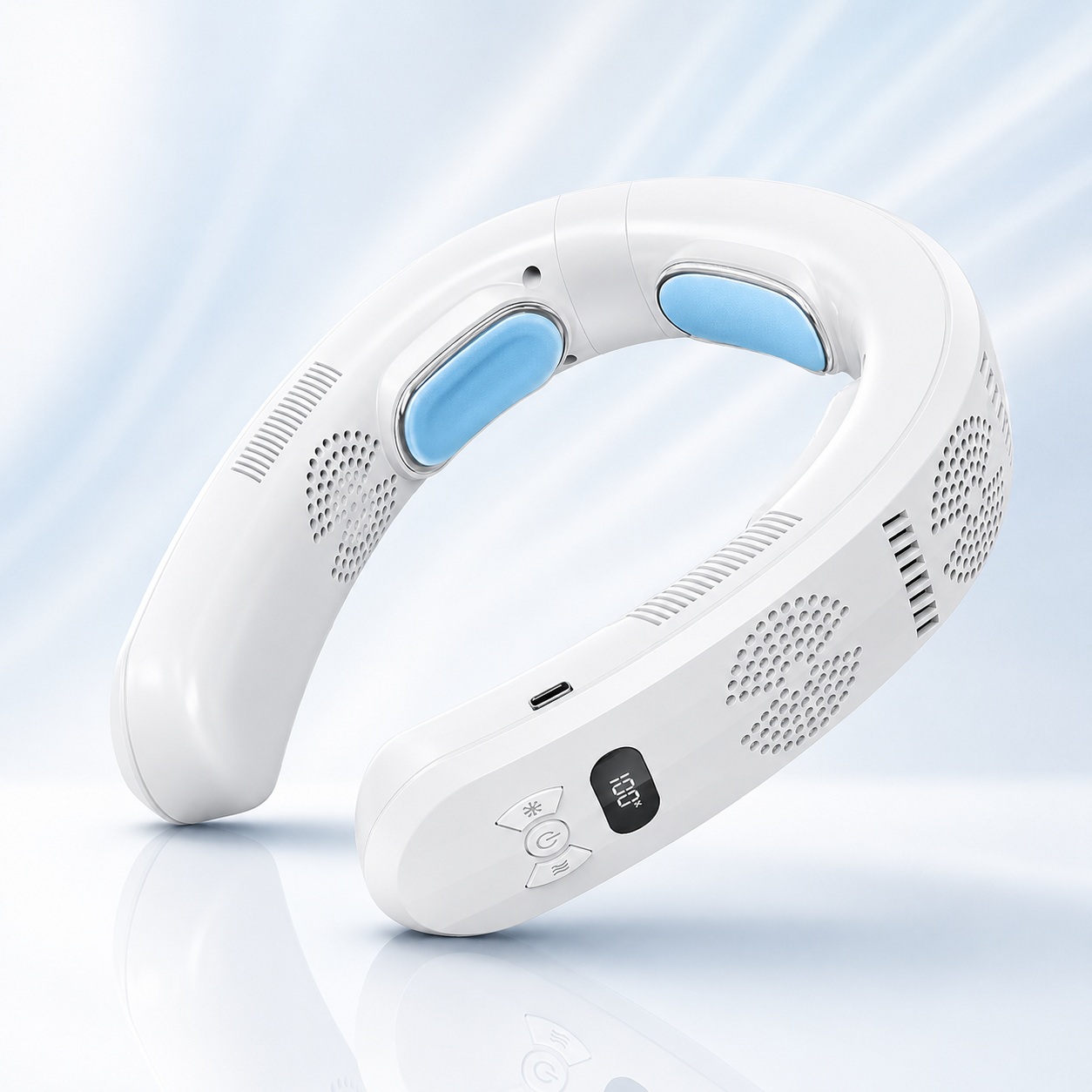 3 Zone Neck Cooler and Heater, All-Weather Wearable Neck Fan