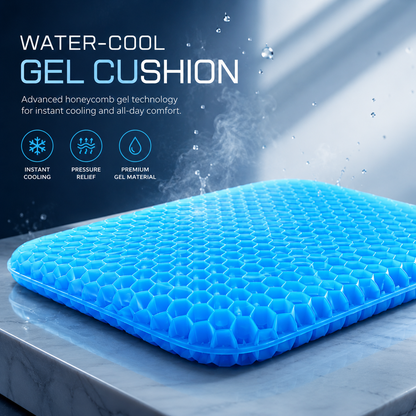Cooling Gel Seat Cushion with Honeycomb Design, Non-Slip Pad for Home and Office Use