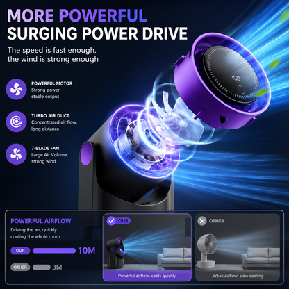 Compact Wireless USB Fan for Home, Office, Bedroom, and Dorm Cooling