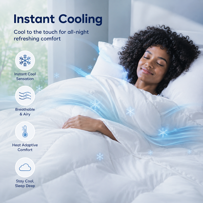 Lightweight Breathable Cooling Summer Blanket for All-Night Comfort