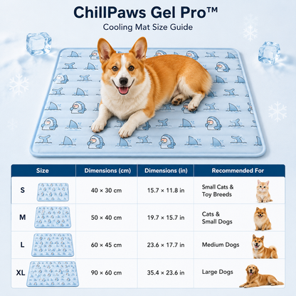 Pet Cooling Mat with Gel Infusion - Self-Cooling Pad for Dogs and Cats