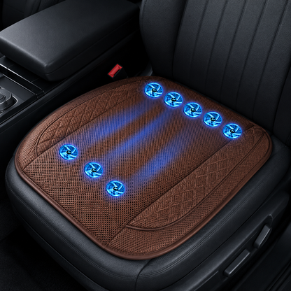 Cooling Car Seat Cushion with 10 Fans, USB 12V/24V Ventilated Seat Pad