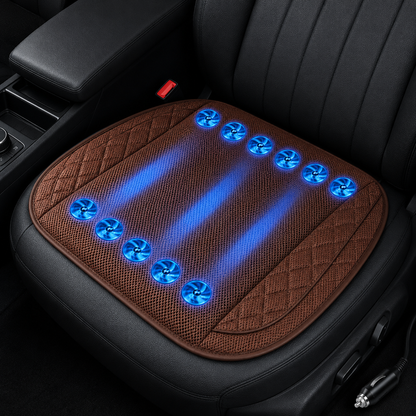 Cooling Car Seat Cushion with 10 Fans, USB 12V/24V Ventilated Seat Pad