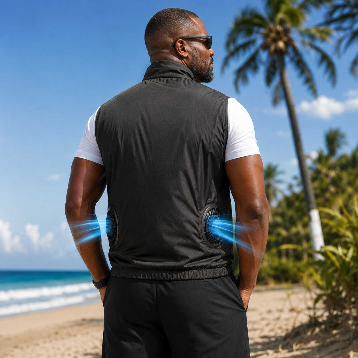 Cooling Vest with Dual Fans for Outdoor Work and Portable Heat Relief