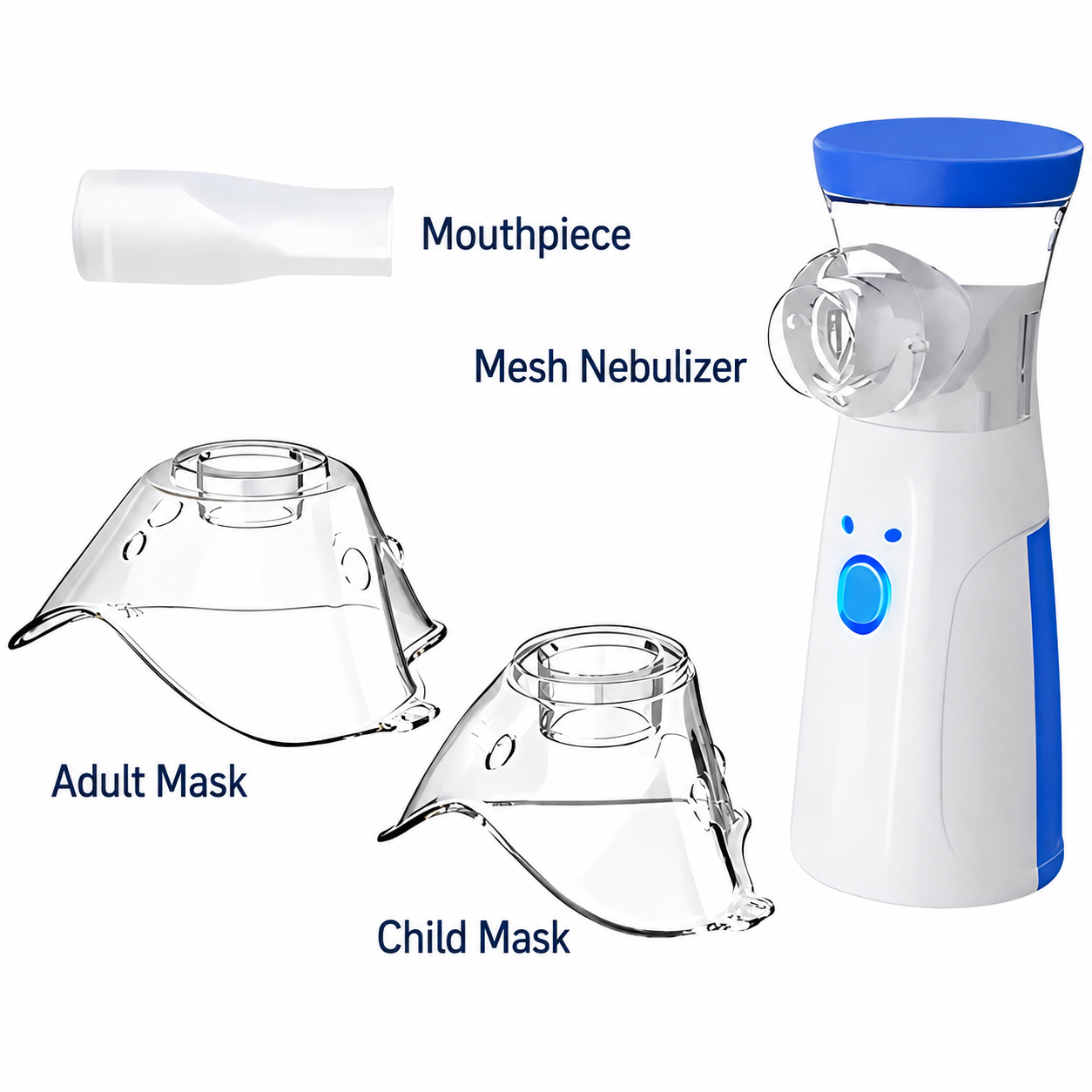 Compact Ultrasonic Nebulizer for Children and Adults
