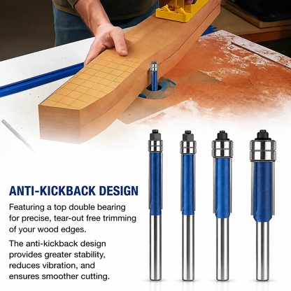 Set of 4 Deburring and Polishing Tools for Smooth, Splinter-Free Edges