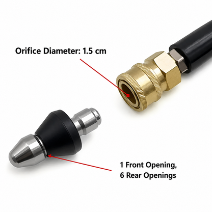 High-Pressure Pipe Cleaning Nozzle – Eliminate Blockages Instantly