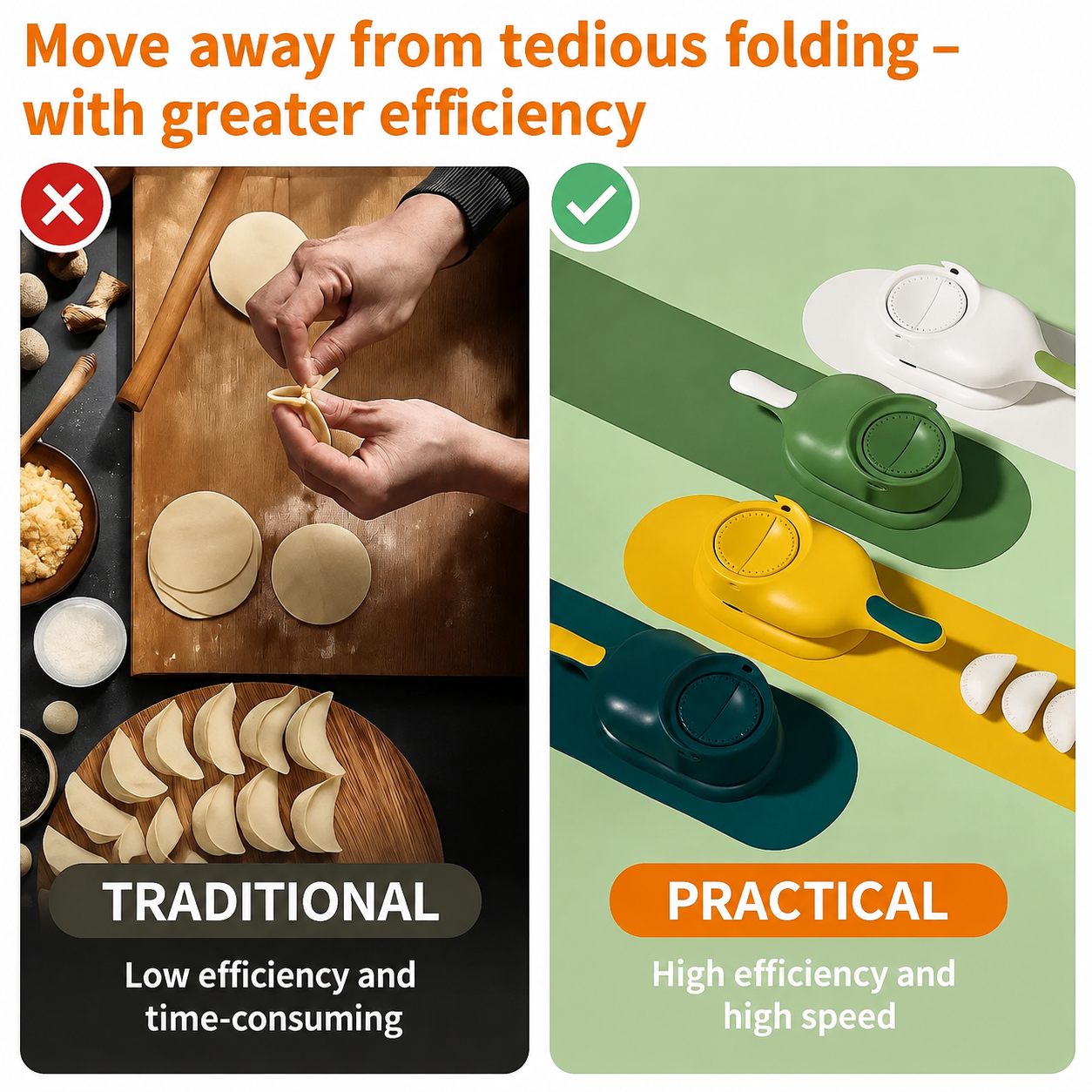 Dual Function Dumpling Maker – Simplified Filling and Shaping