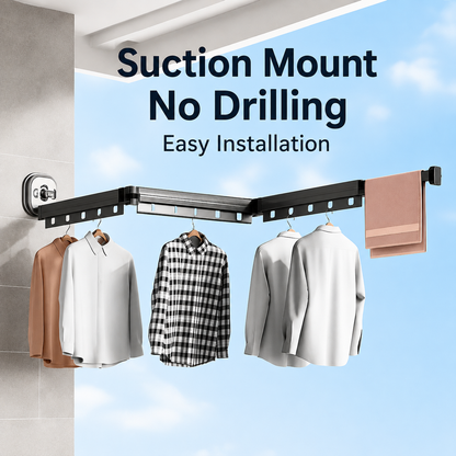 Drill-Free Wall-Mounted Clothes Dryer – Ideal for Rental Apartments and Compact Spaces
