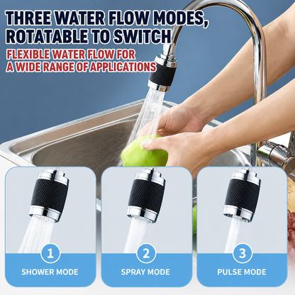 360° Rotatable Splash Guard Faucet Attachment – Effortless and Mess-Free Cleaning