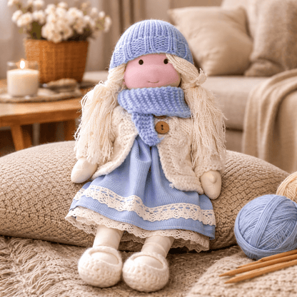 Handmade Waldorf Doll Crafted from Cotton for Creative Play