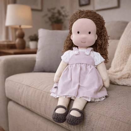 Handmade Waldorf Doll Crafted from Cotton for Creative Play