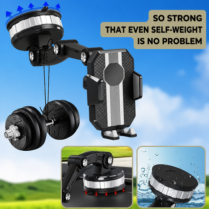 Car Phone Holder | Strong Suction Cup Grip | 360° Rotation | One-Hand Operation