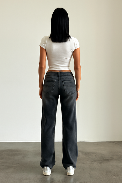 Women’s Casual Low Waist Baggy Cut Jeans | Loose Fit