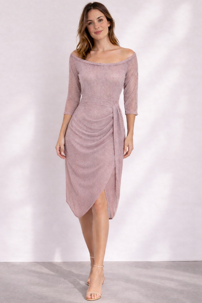 Women’s Off-Shoulder Wedding Guest Dress | Midi