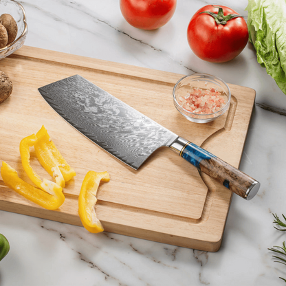 Full Tang Damascus Steel Chef's Knife for Kitchen Use