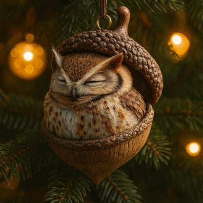Woodland Animal Christmas Tree Ornaments - Acorn Holiday Decor