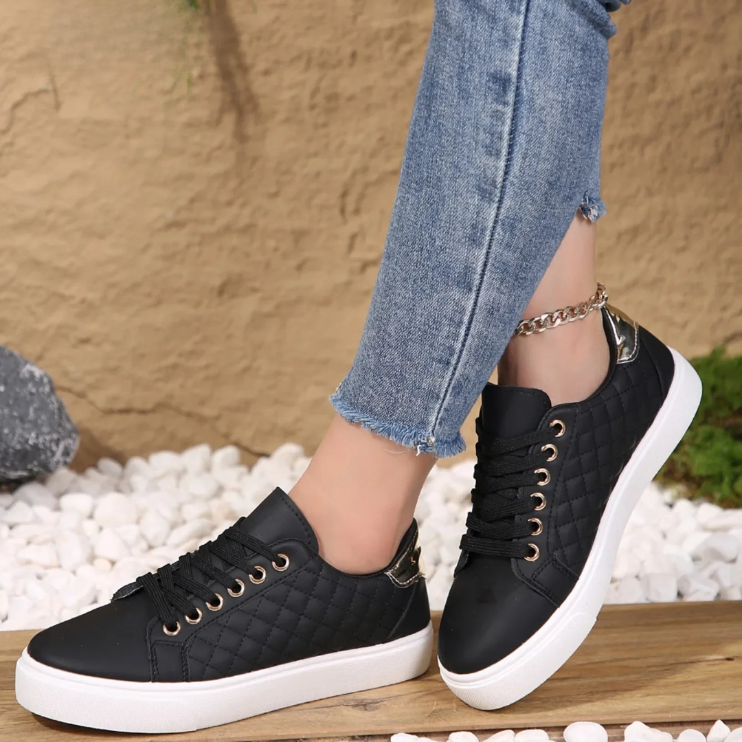 Women's Round Head Trainers | Flat