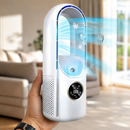 Portable Bladeless Air Conditioner with Cooling Fan