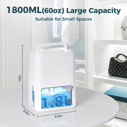 Portable Compact Quiet Dehumidifier for Cooling Basements