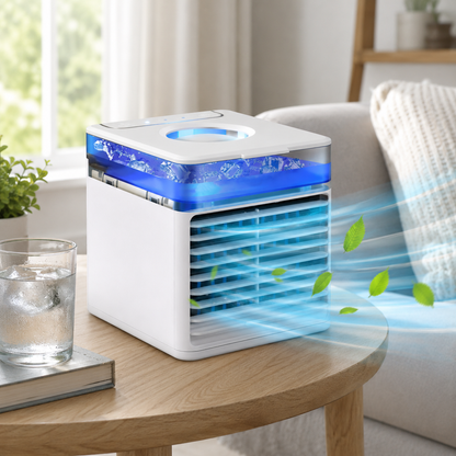 Portable Desktop Air Conditioner and Humidifier for Cooling