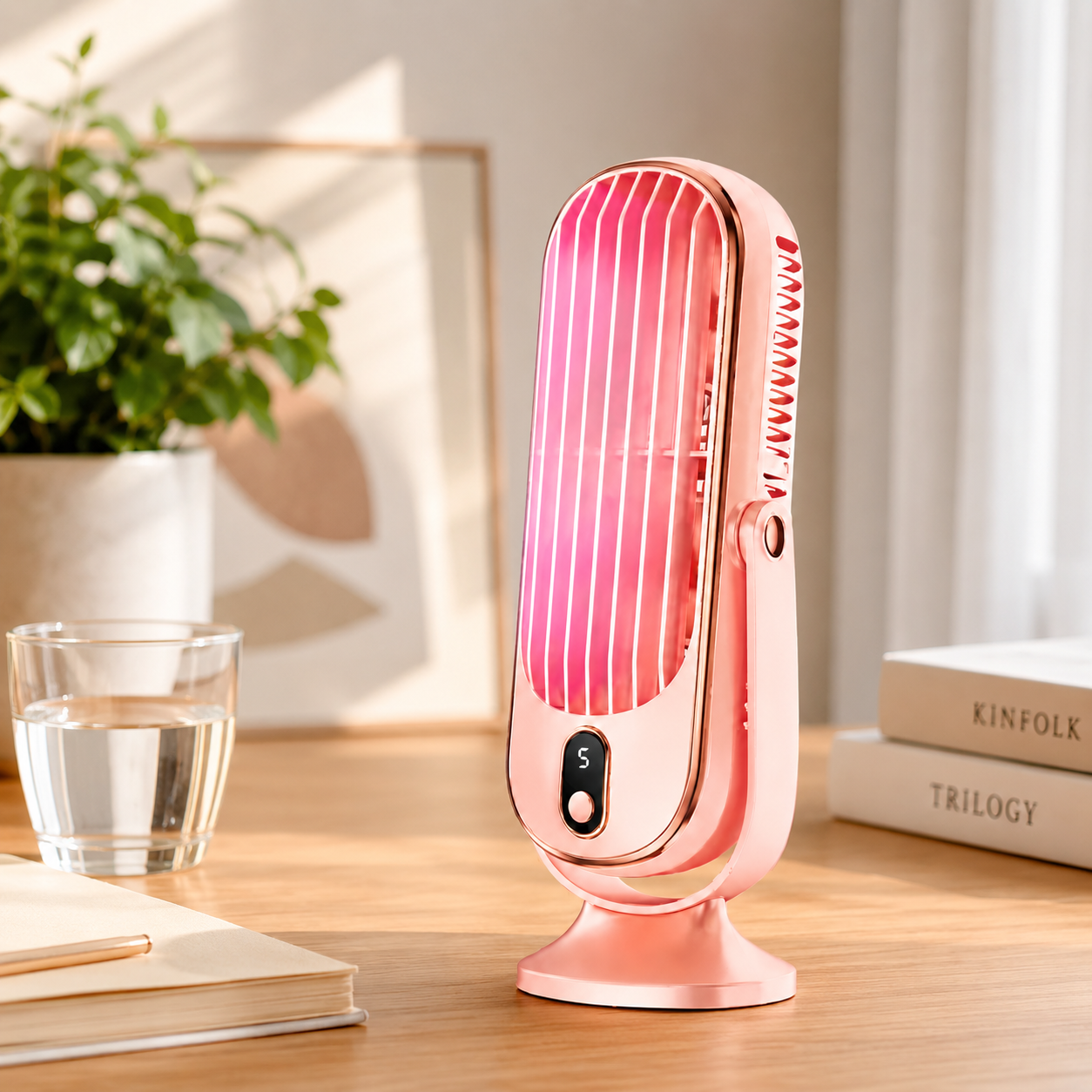 Portable Battery-Operated Cooling Fan - USB Desktop Fan