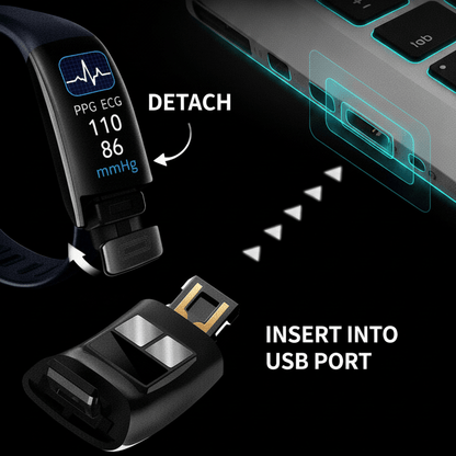 Smartwatch with ECG, Blood Pressure, and Sleep Monitoring