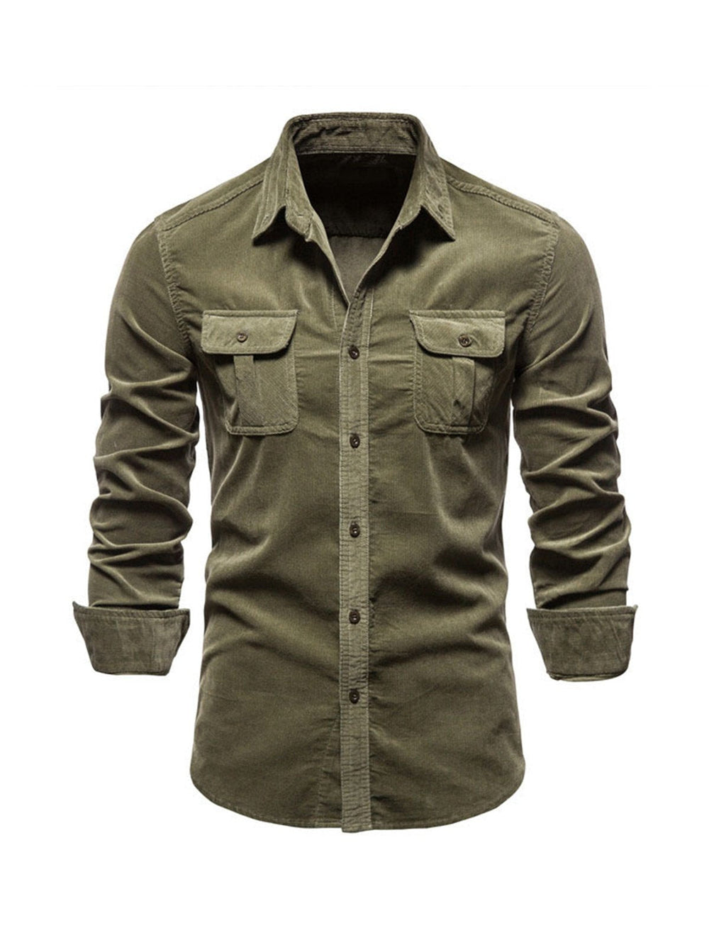 Men's Casual Long Sleeve Shirt | with Flap Pockets