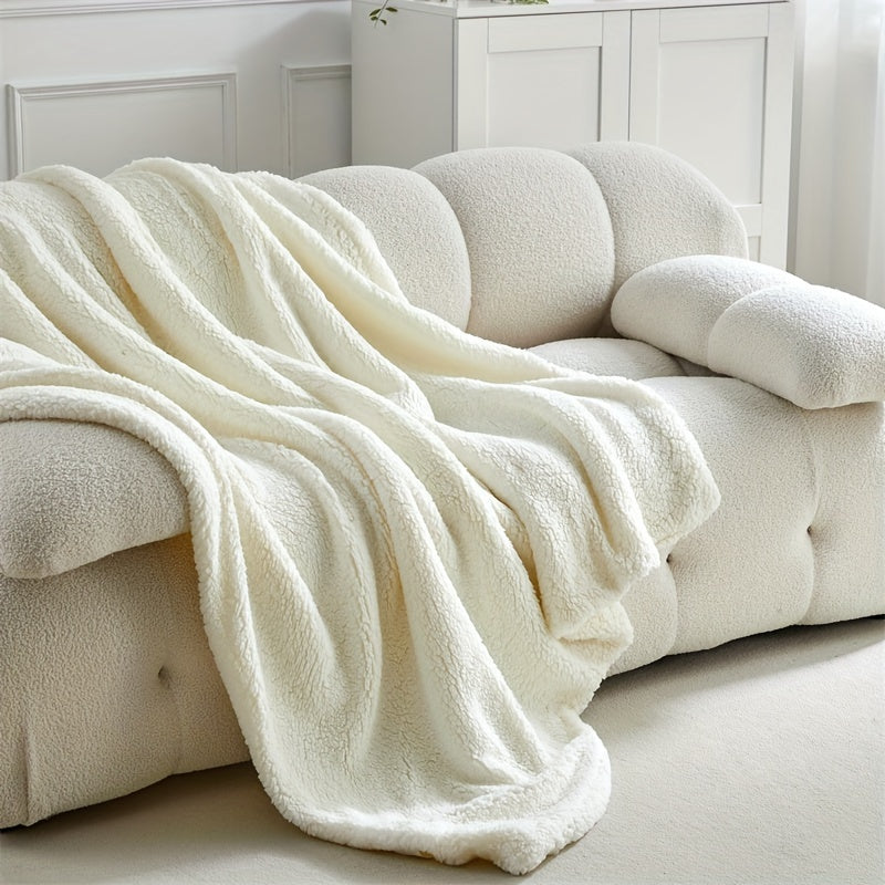 Reversible Sherpa Fleece Blanket – Ultra Warm, Soft, and Comfortable for All Seasons, Machine Washable