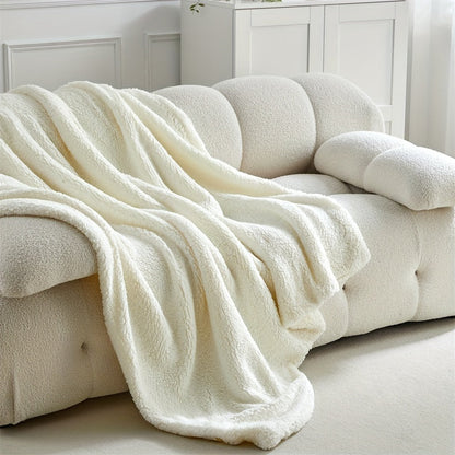 Reversible Sherpa Fleece Blanket – Ultra Warm, Soft, and Comfortable for All Seasons, Machine Washable