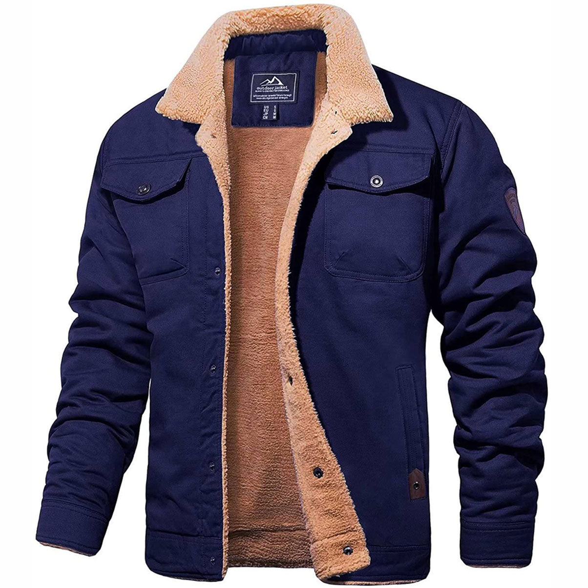 Men's Warm Sherpa-Lined Jacket | Winter