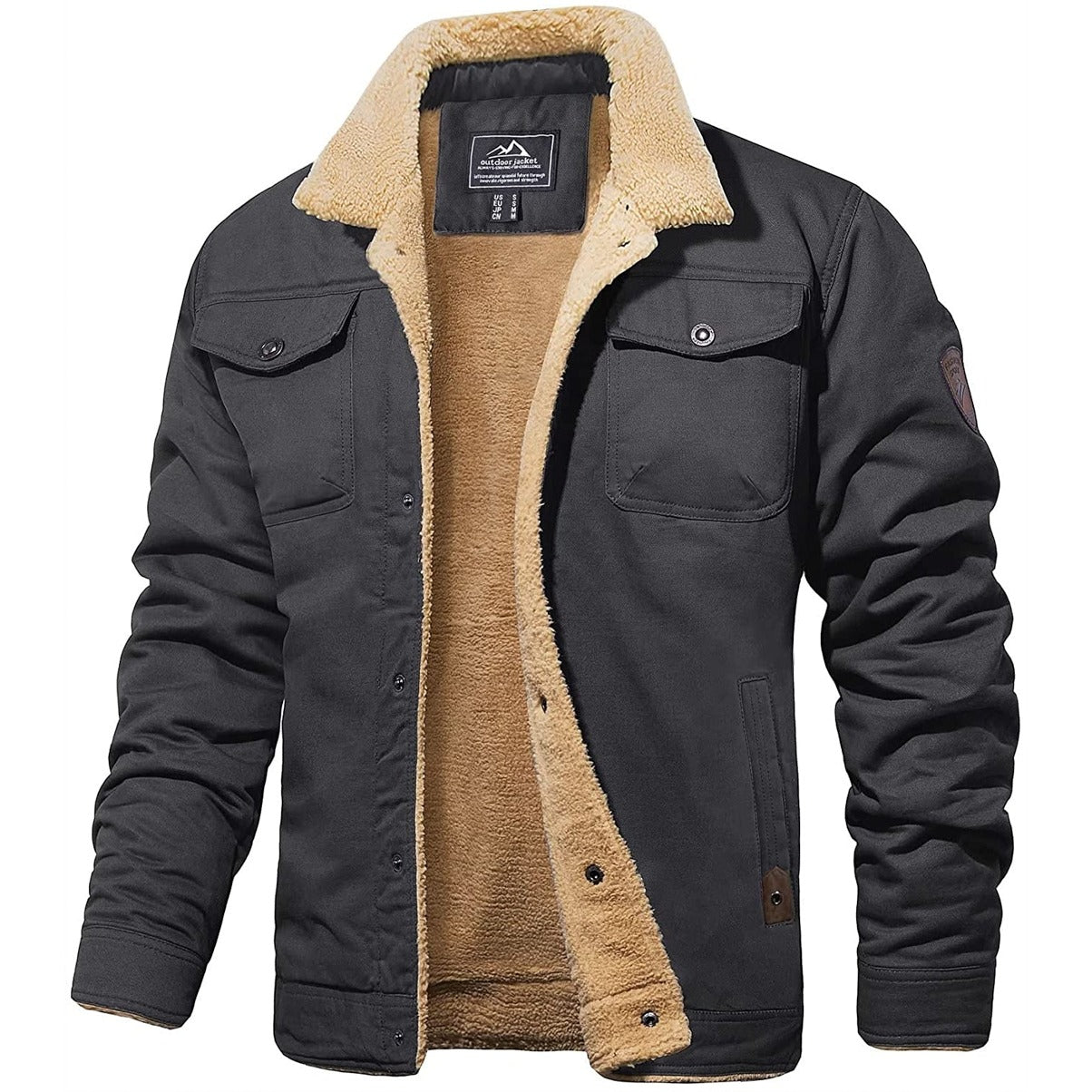 Men's Warm Sherpa-Lined Jacket | Winter