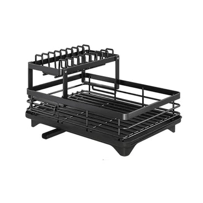 Foldable Stainless Steel Dish Rack with Space-Saving Design for Modern Kitchens