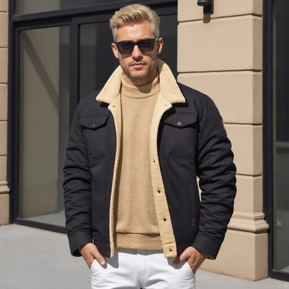 Men's Warm Sherpa-Lined Jacket | Winter