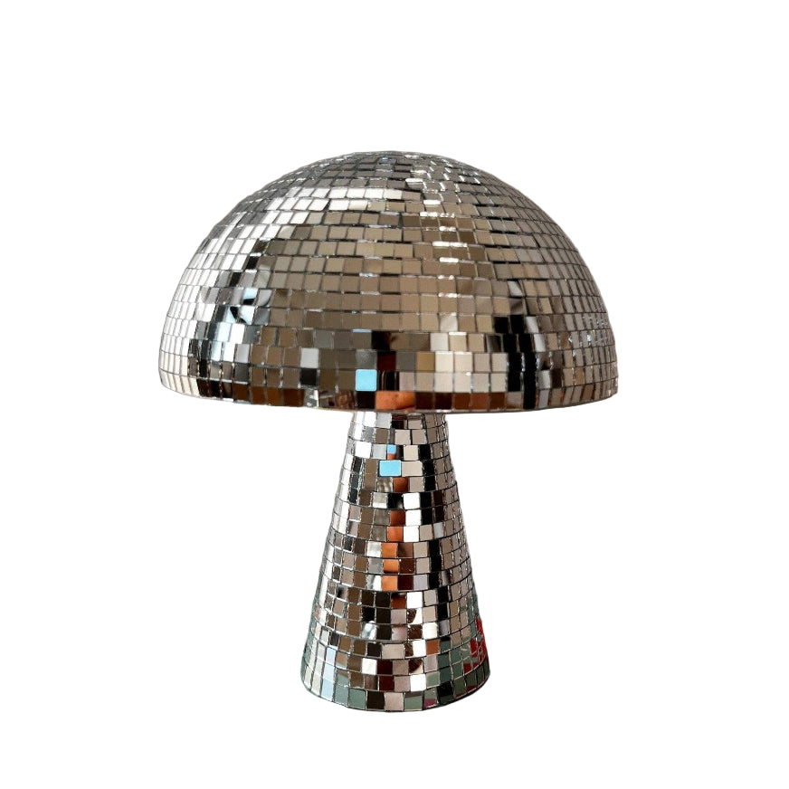 Retro LED Disco Mushroom Lamp with Glitter Effect for Patio