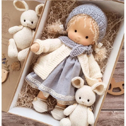 Waldorf-Style Soft Fabric Doll Toy - Ideal Gift for Kids