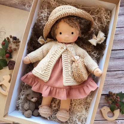 Waldorf-Style Soft Fabric Doll Toy - Ideal Gift for Kids