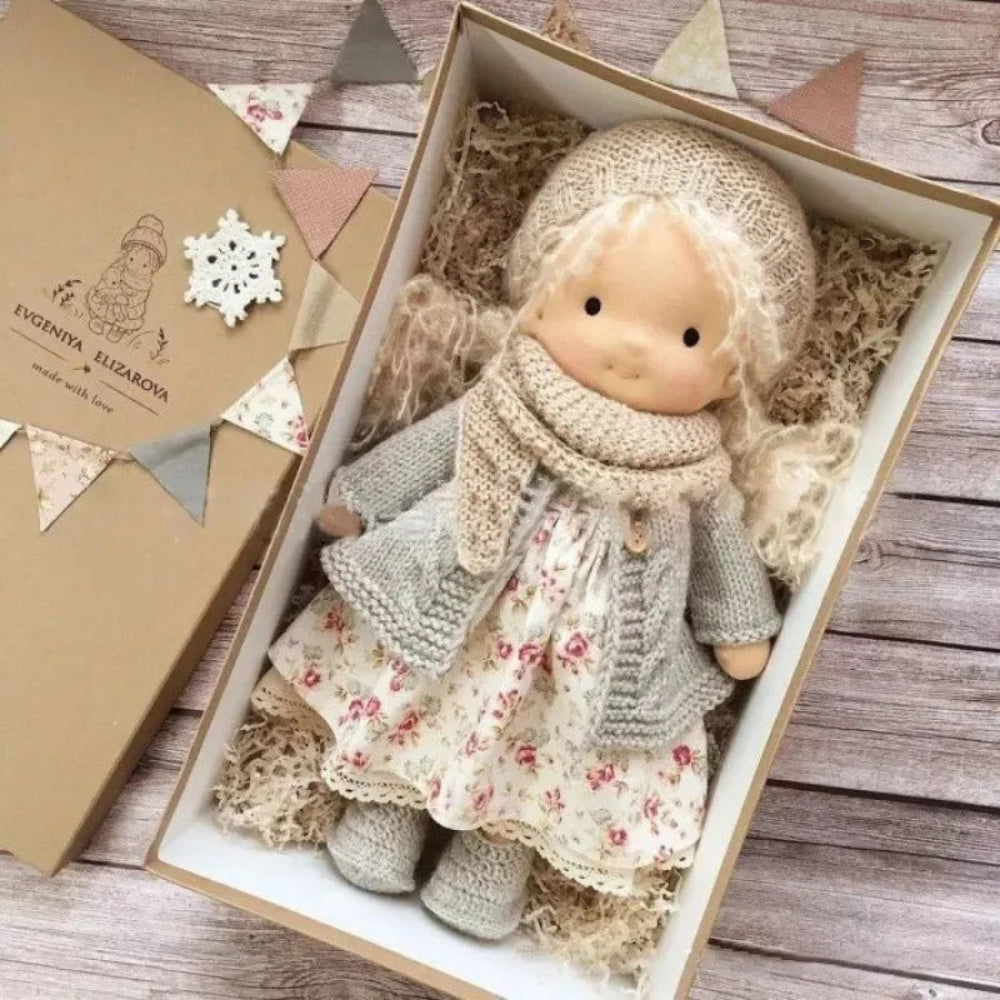 Waldorf-Style Soft Fabric Doll Toy - Ideal Gift for Kids