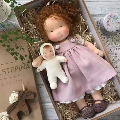 Waldorf-Style Soft Fabric Doll Toy - Ideal Gift for Kids