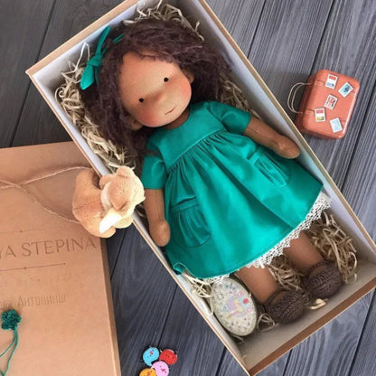 Waldorf-Style Plush Doll Toy for Kids - Kawaii Design