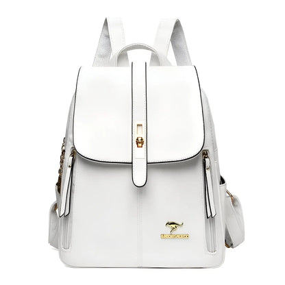 Luxurious and High-Quality Leather Women's Backpack Handbag