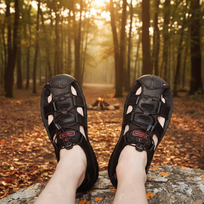 Men's Hiking Sandals with Closed Toe and Adjustable Fit