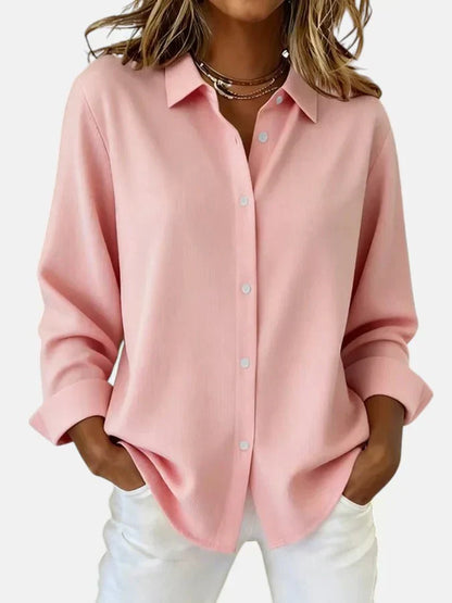 Women's Casual Collared Button Down Shirt | Long Sleeve