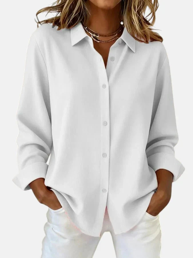 Women's Casual Collared Button Down Shirt | Long Sleeve