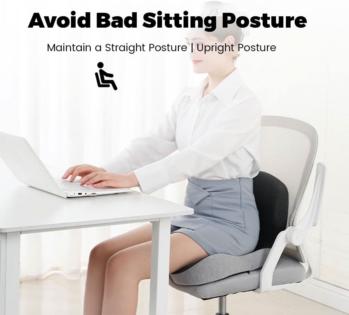 Premium Memory Foam Cushion for Enhanced Posture and Comfort