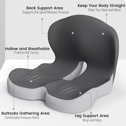 Premium Memory Foam Cushion for Enhanced Posture and Comfort
